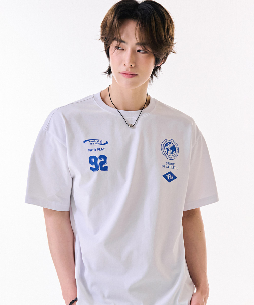 CHASECULT（チェイスカルト）の「共用フロントグラフィック半袖Tシャツ-DBRU5844D01（Tシャツ/カットソー・メンズ・ホワイト・95/90/100/105）」の3枚目の写真
