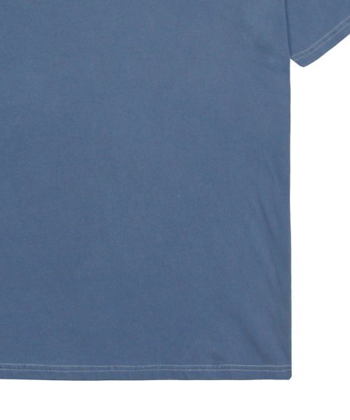 GRAVER（グレーバー）の「[ユニセックス]フラワースマイルロゴ刺繍ピグメント半袖Tシャツ_ブルーシャドウ（Tシャツ/カットソー・レディース・ブルー・SMALL/MEDIUM/LARGE/X-LARGE）」の4枚目の写真