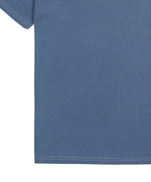 GRAVER（グレーバー）の「[ユニセックス]フラワースマイルロゴ刺繍ピグメント半袖Tシャツ_ブルーシャドウ（Tシャツ/カットソー・レディース・ブルー・SMALL/MEDIUM/LARGE/X-LARGE）」の5枚目の写真