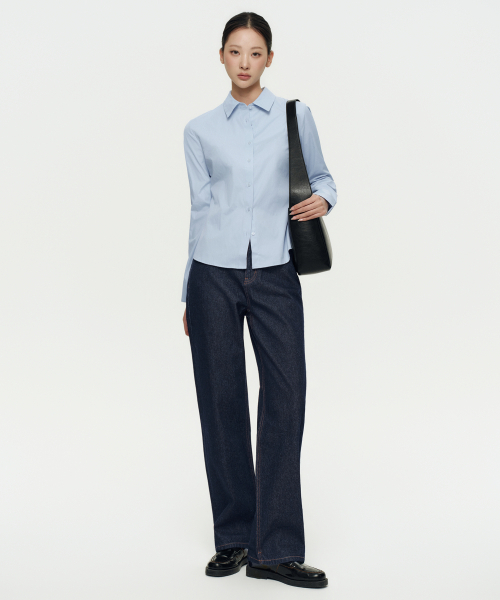 MUSINSA STANDARD WOMAN（ムシンサスタンダードウーマン）の「ウィメンズストレートデニムパンツ [ディープインディゴ]（デニムパンツ・レディース・その他・32/30/29/23/24/25/26/27/28）」の3枚目の写真
