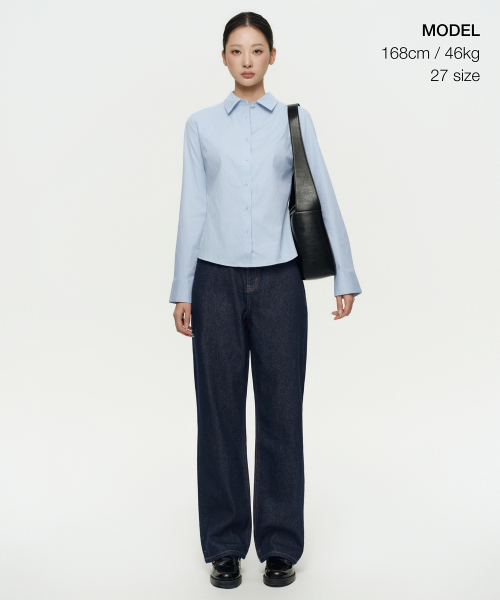 MUSINSA STANDARD WOMAN（ムシンサスタンダードウーマン）の「ウィメンズストレートデニムパンツ [ディープインディゴ]（デニムパンツ・レディース・その他・32/30/29/23/24/25/26/27/28）」の4枚目の写真