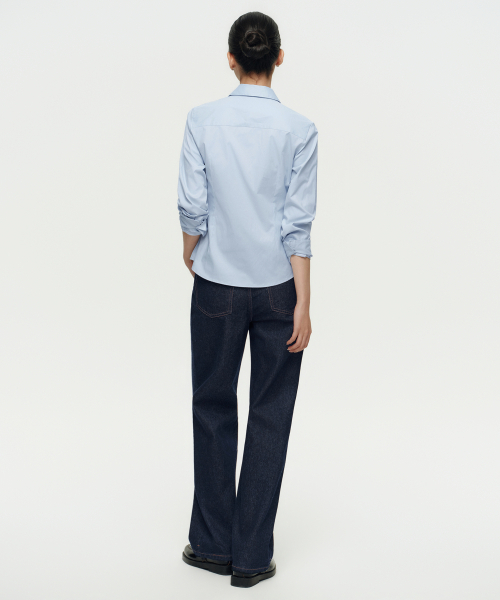 MUSINSA STANDARD WOMAN（ムシンサスタンダードウーマン）の「ウィメンズストレートデニムパンツ [ディープインディゴ]（デニムパンツ・レディース・その他・32/30/29/23/24/25/26/27/28）」の5枚目の写真