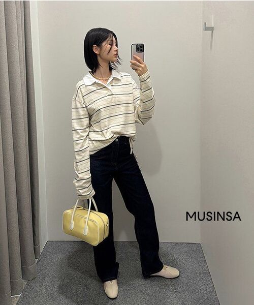 MUSINSA STANDARD WOMAN（ムシンサスタンダードウーマン）の「ウィメンズストレートデニムパンツ [ディープインディゴ]（デニムパンツ・レディース・その他・32/30/29/23/24/25/26/27/28）」の11枚目の写真