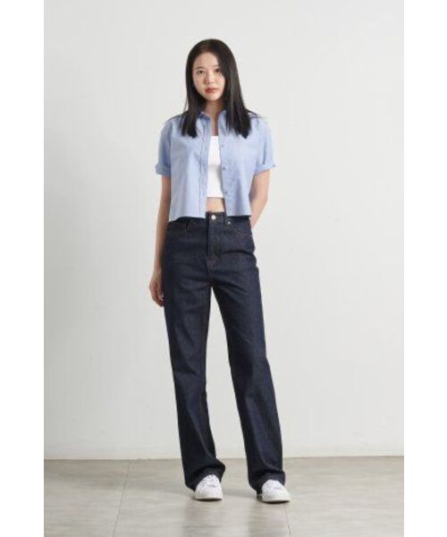 MUSINSA STANDARD WOMAN（ムシンサスタンダードウーマン）の「ウィメンズストレートデニムパンツ [ディープインディゴ]（デニムパンツ・レディース・その他・32/30/29/23/24/25/26/27/28）」の14枚目の写真
