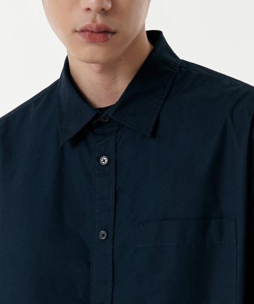 MUSINSA STANDARD（ムシンサスタンダード）の「リラックスドウォッシュドポプリンシャツ [ネイビー]（シャツ/ブラウス・メンズ・その他・SMALL/MEDIUM/LARGE/X-LARGE/XX-LARGE）」の10枚目の写真