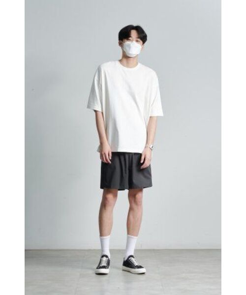 MUSINSA STANDARD（ムシンサスタンダード）の「エクストラオーバーサイズクルーネックTシャツ[クリーム]（Tシャツ/カットソー・メンズ・その他・MEDIUM/LARGE/X-LARGE/XX-LARGE/XXX-LARGE/SMALL）」の8枚目の写真