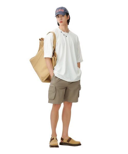 MUSINSA STANDARD（ムシンサスタンダード）の「エクストラオーバーサイズクルーネックTシャツ[クリーム]（Tシャツ/カットソー・メンズ・その他・MEDIUM/LARGE/X-LARGE/XX-LARGE/XXX-LARGE/SMALL）」の14枚目の写真