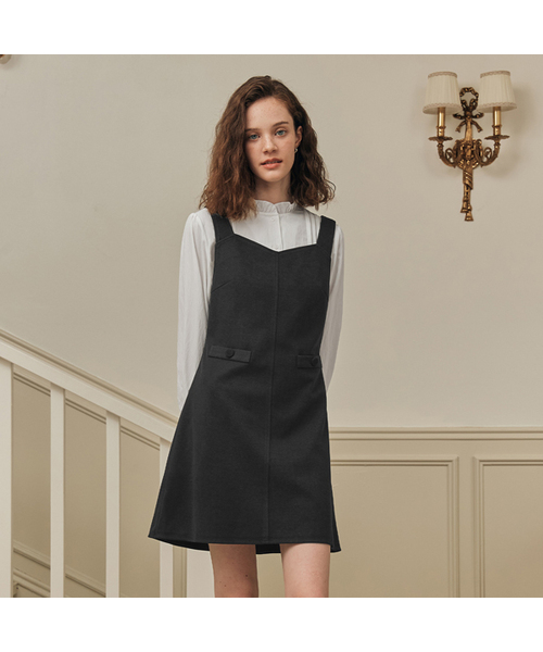 ZEROSTREET（ゼロストリート）の「[2カラー] ココアミニワンピース（ワンピース・レディース・グレー系/ブラウン・SMALL/MEDIUM/LARGE）」の2枚目の写真