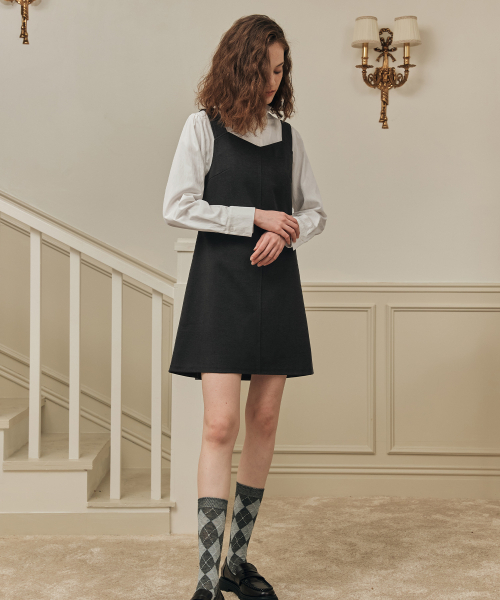 ZEROSTREET（ゼロストリート）の「[2カラー] ココアミニワンピース（ワンピース・レディース・グレー系/ブラウン・SMALL/MEDIUM/LARGE）」の5枚目の写真