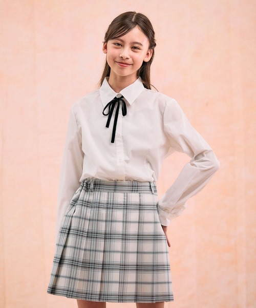 GLOBAL WORK（グローバルワーク）の「卒服/タイ付きブラウス/598258（シャツ/ブラウス・キッズ・オフホワイト・150cm/160cm）」の5枚目の写真