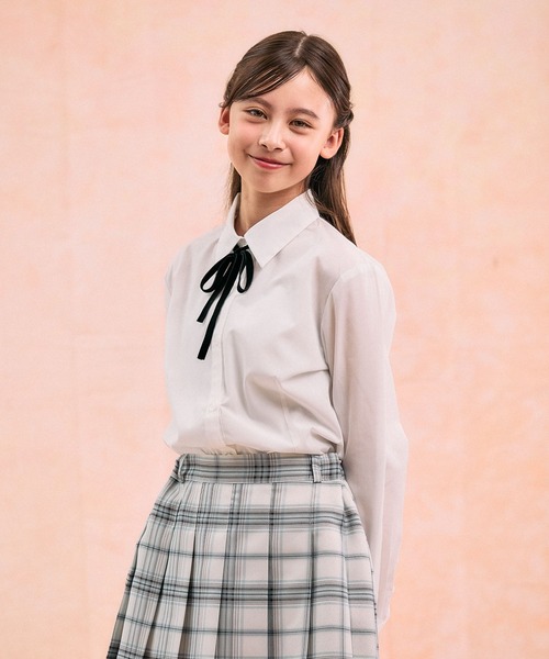GLOBAL WORK（グローバルワーク）の「卒服/タイ付きブラウス/598258（シャツ/ブラウス・キッズ・オフホワイト・150cm/160cm）」の7枚目の写真