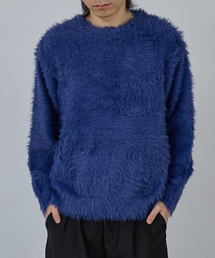 LONG SHAGGY CREW NECK KNIT / ロングシャギークルーネックニット