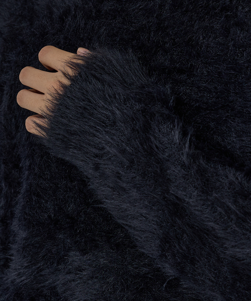 AH ABAHOUSE(エーエイチアバハウス)の「LONG SHAGGY CREW NECK KNIT / ロングシャギークルーネックニット(ニット/セーター・メンズ・グレー/ブルー/ブラック/ワイン・44/46/48)」の19枚目の写真