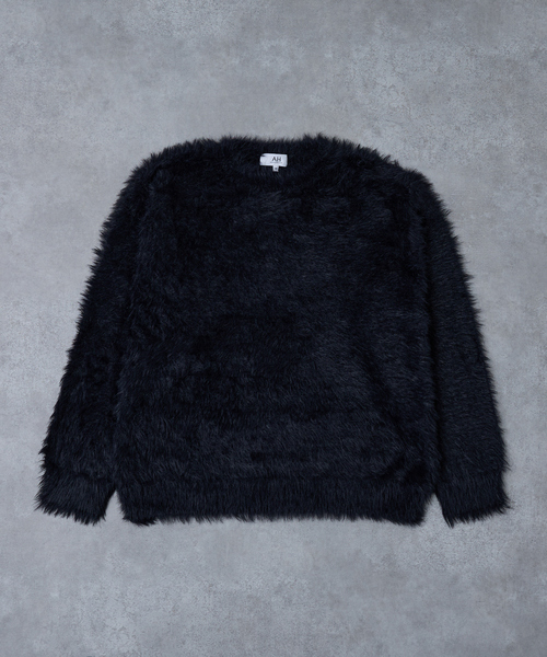 AH ABAHOUSE(エーエイチアバハウス)の「LONG SHAGGY CREW NECK KNIT / ロングシャギークルーネックニット(ニット/セーター・メンズ・グレー/ブルー/ブラック/ワイン・44/46/48)」の21枚目の写真