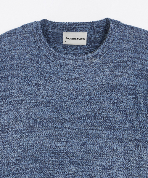 GLW(ジーエルダブリュ)の「ツートンミックスドハーフニットネイビー(ニット/セーター・レディース・その他・LARGE/SMALL/MEDIUM)」の2枚目の写真