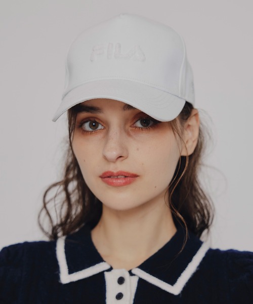 REDYAZEL（レディアゼル）の「［FILA×REDYAZEL］FILAロゴキャップ（キャスケット・レディース・ブルー/ホワイト/ブラック・FREE）」の2枚目の写真