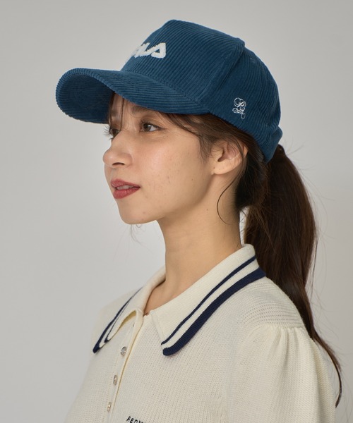 REDYAZEL（レディアゼル）の「［FILA×REDYAZEL］FILAロゴキャップ（キャスケット・レディース・ブルー/ホワイト/ブラック・FREE）」の9枚目の写真