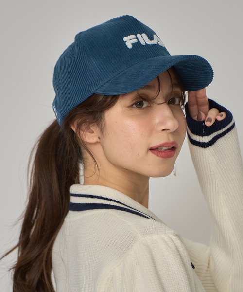 REDYAZEL（レディアゼル）の「［FILA×REDYAZEL］FILAロゴキャップ（キャスケット・レディース・ブルー/ホワイト/ブラック・FREE）」の13枚目の写真