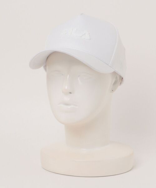 REDYAZEL（レディアゼル）の「［FILA×REDYAZEL］FILAロゴキャップ（キャスケット・レディース・ブルー/ホワイト/ブラック・FREE）」の4枚目の写真