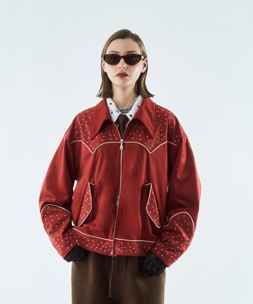 seyto（セイト）の「Fake suede western studs jacket / フェイク
