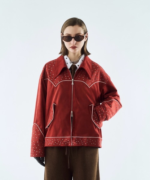 seyto サイズ1 / フェイクスエードウエスタンジャケット Fake suede western studs jacket / フェイクスエードウエスタン