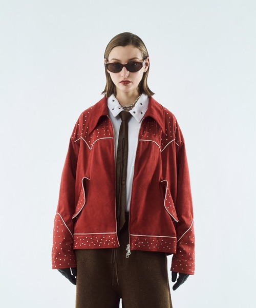 ジャケット・アウター muguet studs suede jacket セール】【ZOZO限定】SUEDE STUDS JACKET/スエードスタッズジャケット