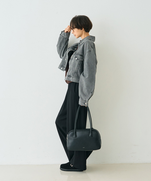 Rouge vif（ルージュヴィフ）の「【AGOLDE/エーゴールドイー】PALMER JACKET IN SPIRI ショート丈デニムジャケット（デニムジャケット・レディース・ブラック・フリー）」の19枚目の写真