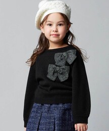 BeBe（ベベ）の「BIGリボンモチーフニットプルオーバー（ニット/セーター）」