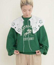 CHILD WOMAN | 30/10裏毛 馬術クラブプリントスウェット(スウェット)