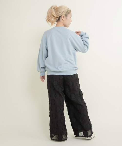 CHILD WOMAN（チャイルドウーマン）の「30/10裏毛 馬術クラブプリントスウェット（スウェット・レディース・グリーン/サックスブルー/アイボリー・FREE）」の17枚目の写真