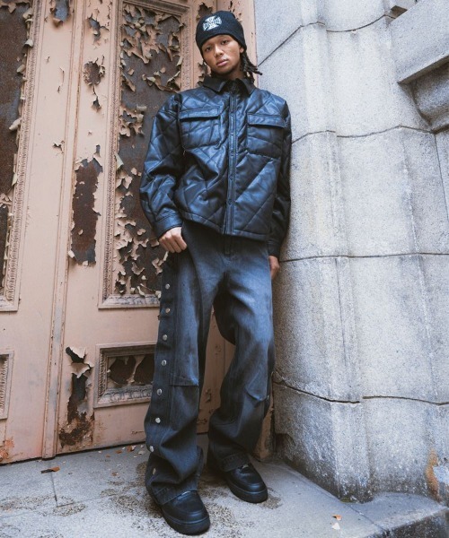 STYLISE（スタイライズ）の「【BREATH】SOUTHSIDE CROSS DAMAGE BEANIE / ブラック [BR25AW-AC8006]（ニットキャップ/ビーニー・メンズ・ブラック・ONE SIZE）」の3枚目の写真