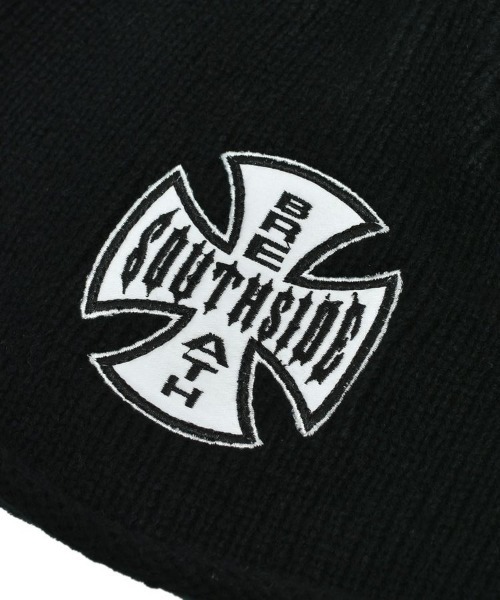 STYLISE（スタイライズ）の「【BREATH】SOUTHSIDE CROSS DAMAGE BEANIE / ブラック [BR25AW-AC8006]（ニットキャップ/ビーニー・メンズ・ブラック・ONE SIZE）」の7枚目の写真