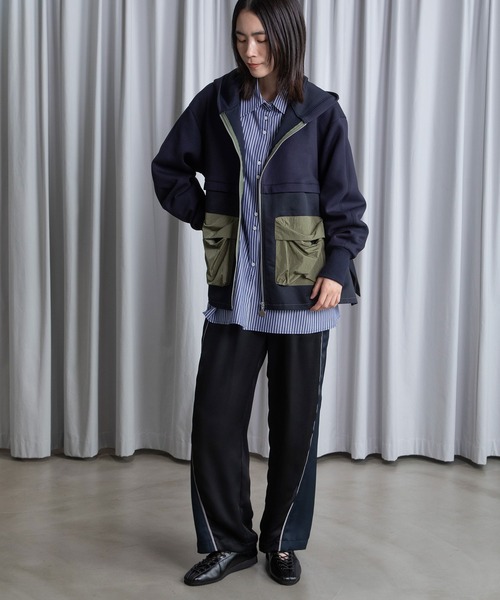 MARECHAL TERRE（マルシャルテル）の「ポケットフーディー（パーカー・レディース・ブラック/アイボリー/グレー系/ネイビー・MEDIUM）」の22枚目の写真