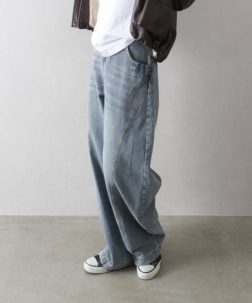 SpRay（スプレイ）の「デニムバレルパンツ（デニムパンツ・レディース・ブルー・SMALL/MEDIUM/LARGE）」の17枚目の写真