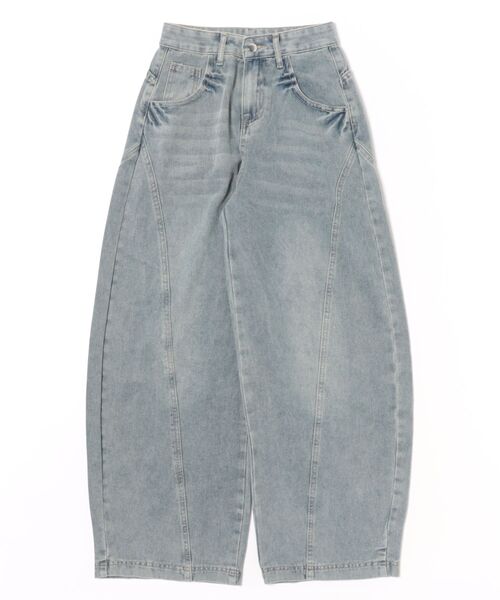 SpRay（スプレイ）の「デニムバレルパンツ（デニムパンツ・レディース・ブルー・SMALL/MEDIUM/LARGE）」の19枚目の写真