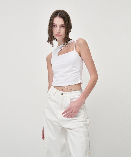 ETMON（エトモン）の「Cut Out Sleeveless Top, Ivory（Tシャツ/カットソー・レディース・その他・FREE）」の4枚目の写真