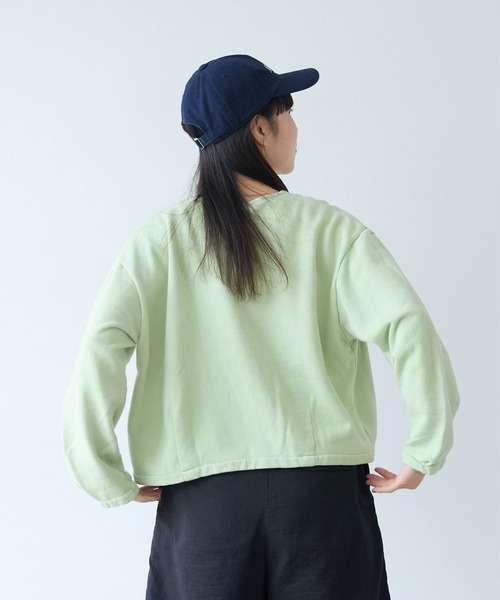 bulle de savon（ビュルデサボン）の「30/10 itsumo裏毛カーディガン（カーディガン/ボレロ・レディース・ライム/チャコールグレー/ピンク/サックスブルー・FREE）」の20枚目の写真