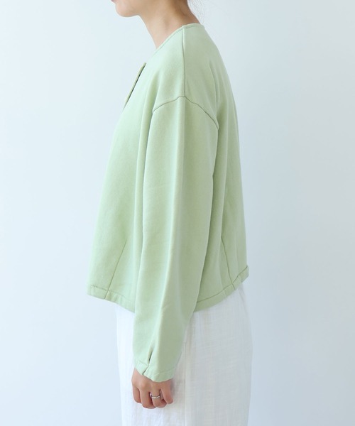 bulle de savon（ビュルデサボン）の「30/10 itsumo裏毛カーディガン（カーディガン/ボレロ・レディース・ライム/チャコールグレー/ピンク/サックスブルー・FREE）」の16枚目の写真