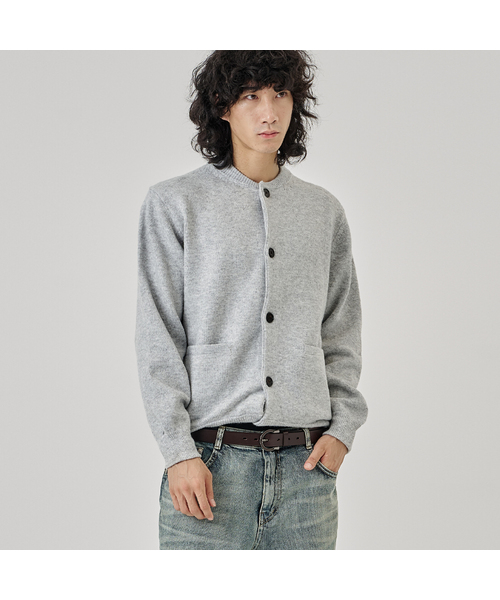 THE-ABON(エイボン)の「テールボタンカーディガン グレー(カーディガン/ボレロ・メンズ・グレー・LARGE/X-LARGE)」の1枚目の写真