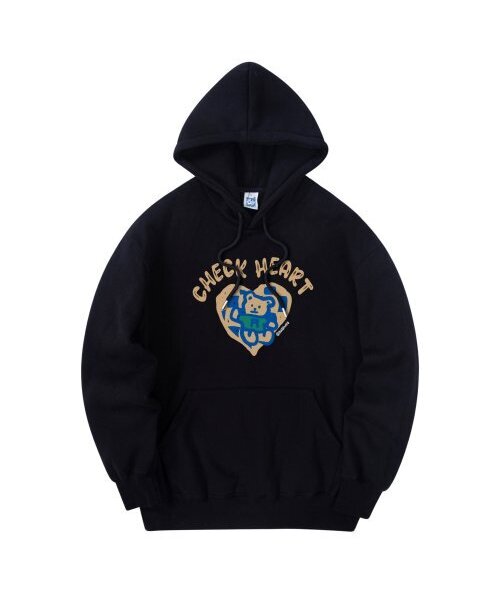 RADINEO(ラディネオ)の「チェックハートフードブラック(パーカー・メンズ・その他・LARGE/MEDIUM/X-LARGE)」の1枚目の写真