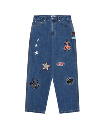 Cavish（カビシ）の「PATCHWORK DENIM PANTS BLUE(CV2EFUD112A)（デニムパンツ）」