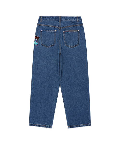 Cavish（カビシ）の「PATCHWORK DENIM PANTS BLUE(CV2EFUD112A)（デニムパンツ・レディース・ブルー・LARGE/MEDIUM/SMALL）」の2枚目の写真