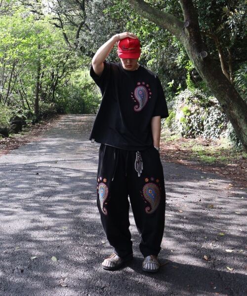 A NOTHING(アナッシング)の「ペイズリープリントカットアウト1/2Tシャツ(ブラック)(Tシャツ/カットソー・レディース・その他・MEDIUM/LARGE)」の10枚目の写真