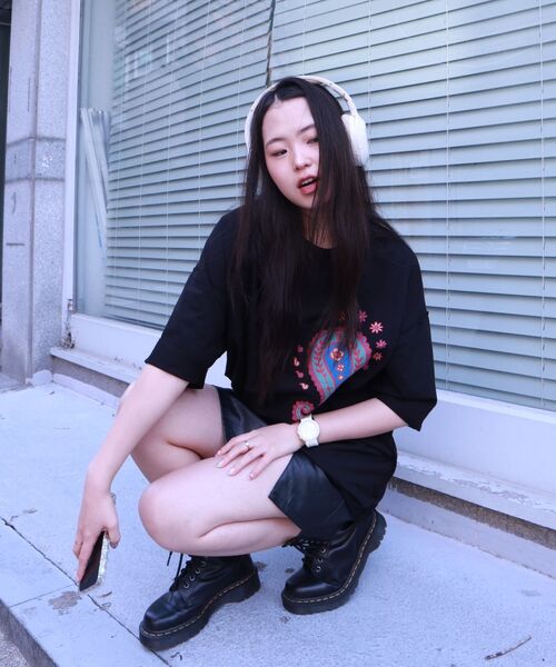 A NOTHING(アナッシング)の「ペイズリープリントカットアウト1/2Tシャツ(ブラック)(Tシャツ/カットソー・レディース・その他・MEDIUM/LARGE)」の8枚目の写真