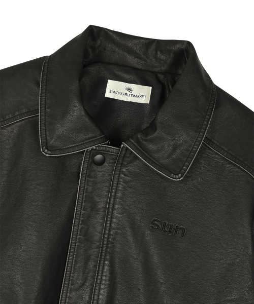 SUNDAY FRUIT MARKET(サンデーフルーツマーケット)の「SUNDAY VINTAGE LEATHER JACKET BLACK(ライダースジャケット・メンズ・その他・SMALL/MEDIUM/LARGE)」の3枚目の写真