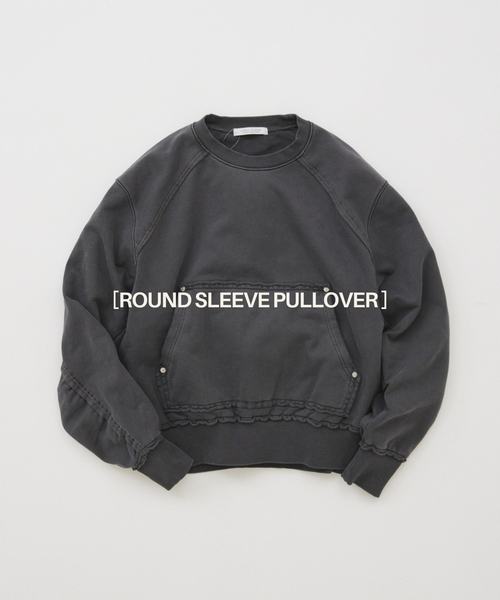 JOURNAL STANDARD（ジャーナルスタンダード）の「ラウンド スリーブ プルオーバー スウェット（スウェット・メンズ・サックスブルー/ピンク/ブラック系その他・LARGE/MEDIUM）」の2枚目の写真