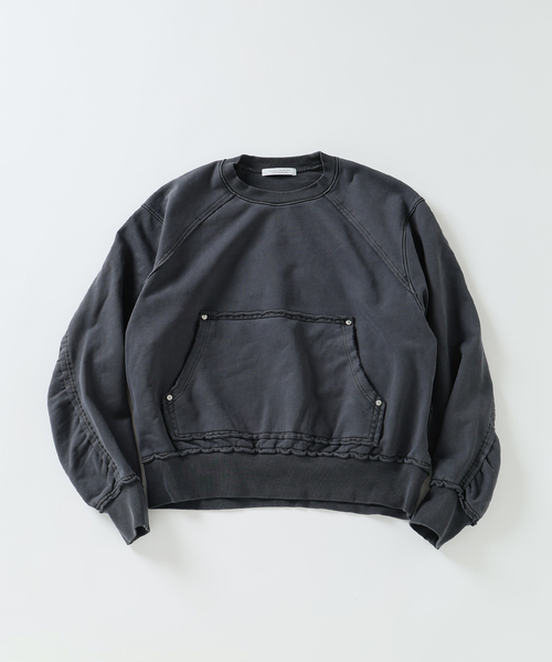 JOURNAL STANDARD（ジャーナルスタンダード）の「ラウンド スリーブ プルオーバー スウェット（スウェット・メンズ・サックスブルー/ピンク/ブラック系その他・LARGE/MEDIUM）」の4枚目の写真