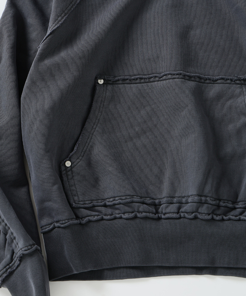 JOURNAL STANDARD（ジャーナルスタンダード）の「ラウンド スリーブ プルオーバー スウェット（スウェット・メンズ・サックスブルー/ピンク/ブラック系その他・LARGE/MEDIUM）」の6枚目の写真