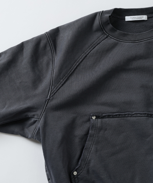 JOURNAL STANDARD（ジャーナルスタンダード）の「ラウンド スリーブ プルオーバー スウェット（スウェット・メンズ・サックスブルー/ピンク/ブラック系その他・LARGE/MEDIUM）」の8枚目の写真