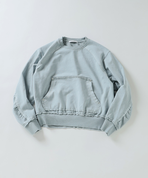 JOURNAL STANDARD（ジャーナルスタンダード）の「ラウンド スリーブ プルオーバー スウェット（スウェット・メンズ・サックスブルー/ピンク/ブラック系その他・LARGE/MEDIUM）」の15枚目の写真